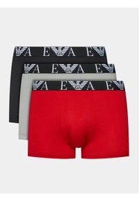 Komplet 3 par bokserek Emporio Armani Underwear. Kolor: czerwony