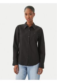 TOMMY HILFIGER - Tommy Hilfiger Koszula WW0WW47169 Czarny Regular Fit. Kolor: czarny. Materiał: bawełna #1