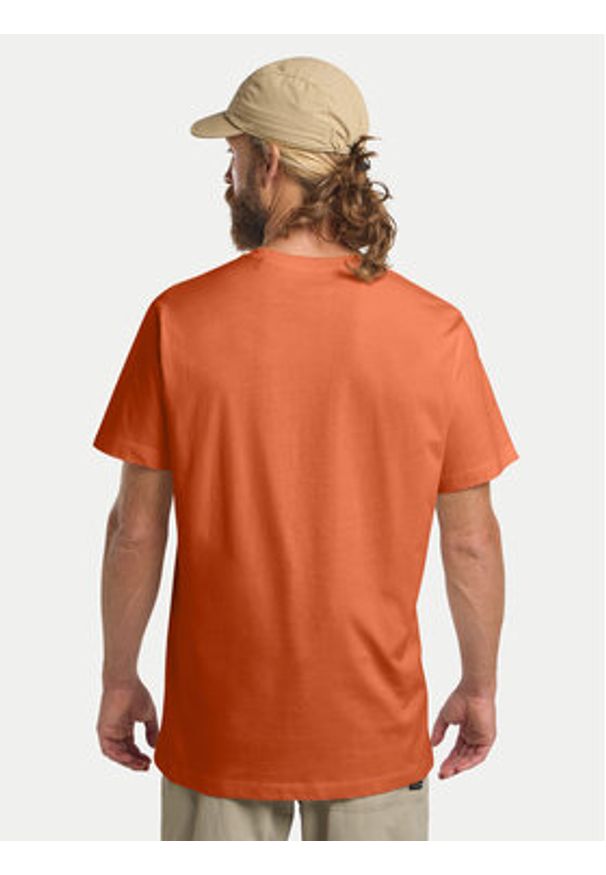 Jack Wolfskin T-Shirt Essential 1808382 Pomarańczowy Regular Fit. Kolor: pomarańczowy. Materiał: bawełna