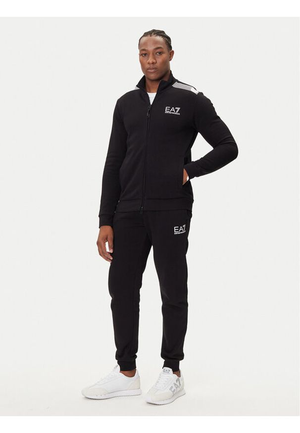 EA7 Emporio Armani Dres 7M000966 AF10377 UC001 Czarny Slim Fit. Kolor: czarny. Materiał: bawełna