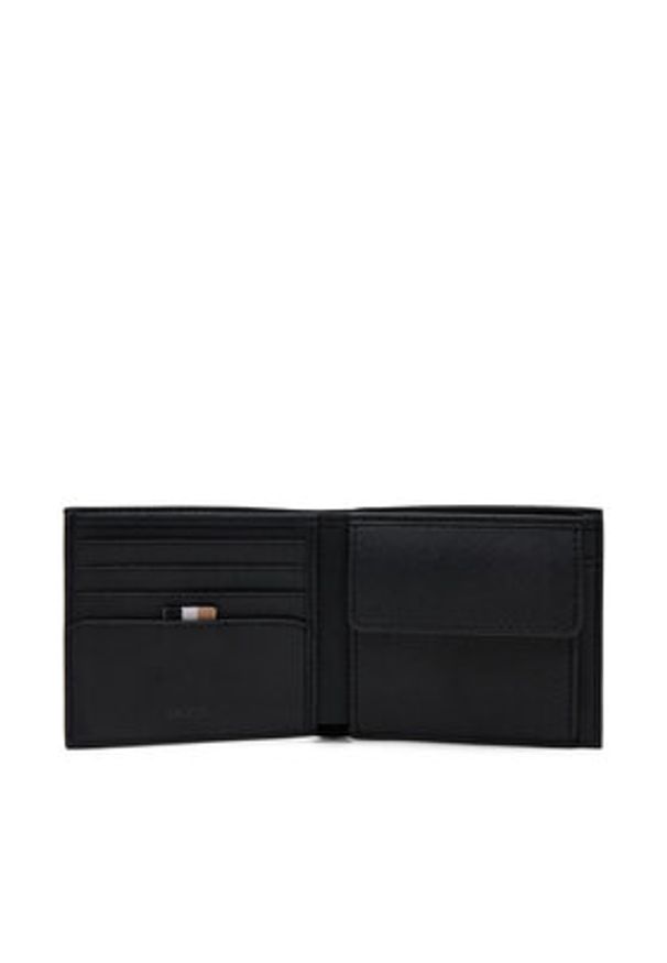 BOSS Portfel 50536710 Czarny. Kolor: czarny. Materiał: skóra