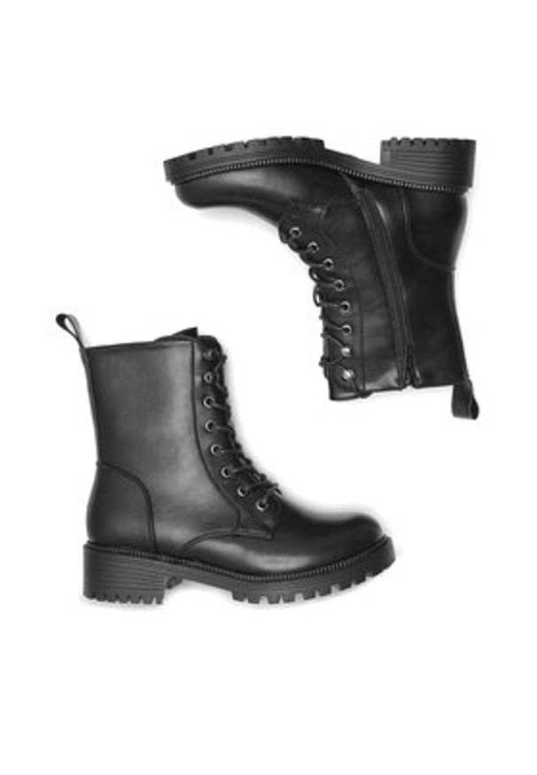 Jenny Fairy Trzewiki WS5600-01 Czarny. Kolor: czarny. Materiał: skóra