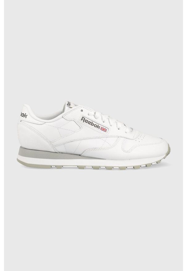 Reebok Classic sneakersy skórzane Classic Leather GY3558 kolor biały GY3558.100008789-FTWWHT/PUG. Nosek buta: okrągły. Zapięcie: sznurówki. Kolor: biały. Materiał: skóra. Model: Reebok Classic