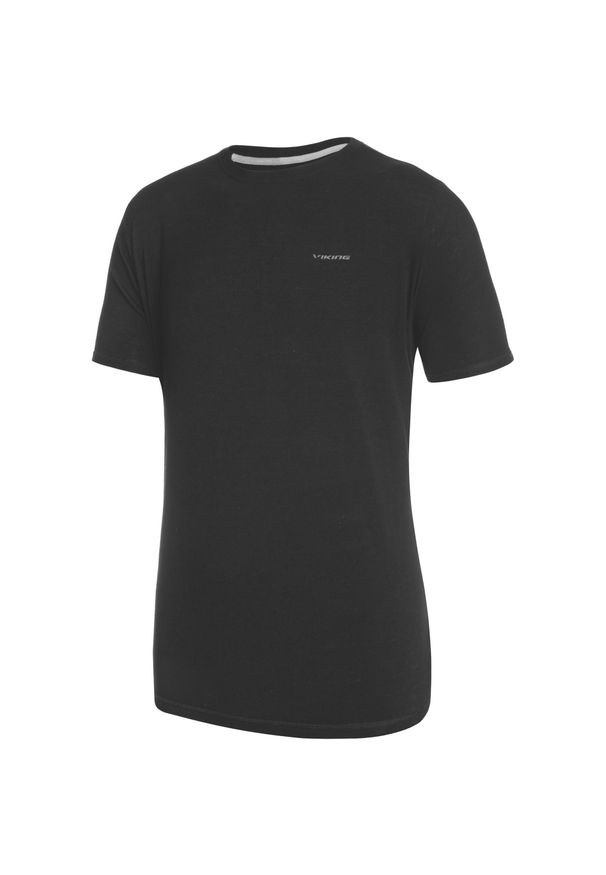 T-shirt męski Viking Teres Bamboo, merino. Kolor: czarny