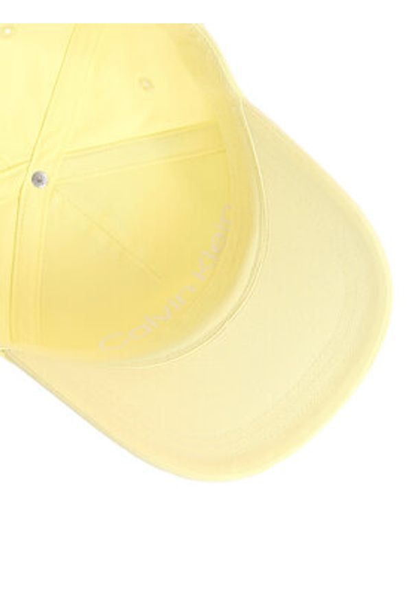 Calvin Klein Czapka z daszkiem Ck Must Tpu Logo Cap K60K610525 Żółty. Kolor: żółty. Materiał: bawełna, materiał