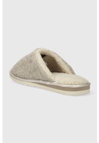 GANT - Gant kapcie wełniane Pantofli kolor beżowy 27598361.G24. Nosek buta: okrągły. Kolor: beżowy. Materiał: wełna #3