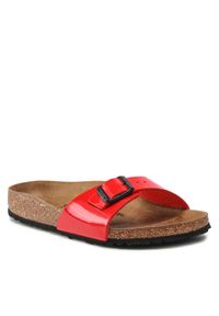 Birkenstock Klapki Madrid Bs 1019460 Czerwony. Kolor: czerwony. Materiał: skóra