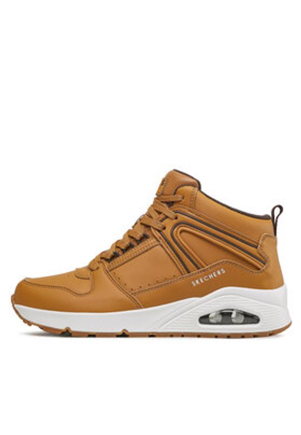 skechers - Skechers Sneakersy Uno Keep Close 232547/WSK Brązowy. Kolor: brązowy. Materiał: skóra