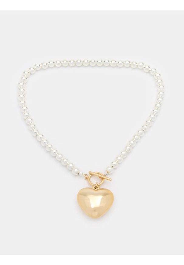 Sinsay - Naszyjnik z zawieszką w kształcie serca - wielobarwny