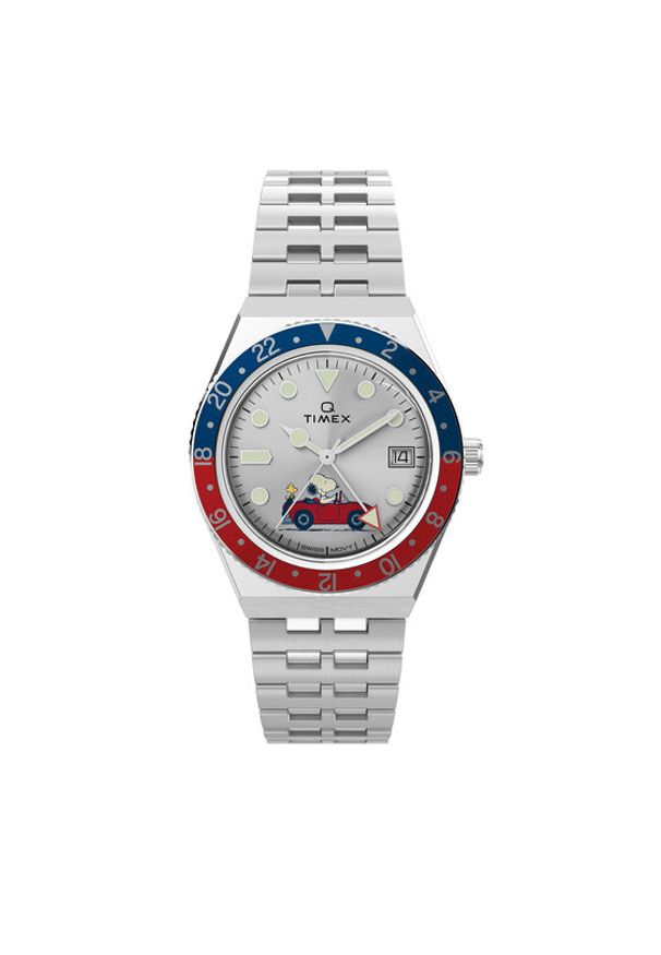 Timex Zegarek Timex x Peanuts® Q Timex® GMT TW2W83300 Kolorowy
