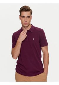 United Colors of Benetton - United Colors Of Benetton Polo 3089J3179 Fioletowy Regular Fit. Typ kołnierza: polo. Kolor: fioletowy. Materiał: bawełna #1