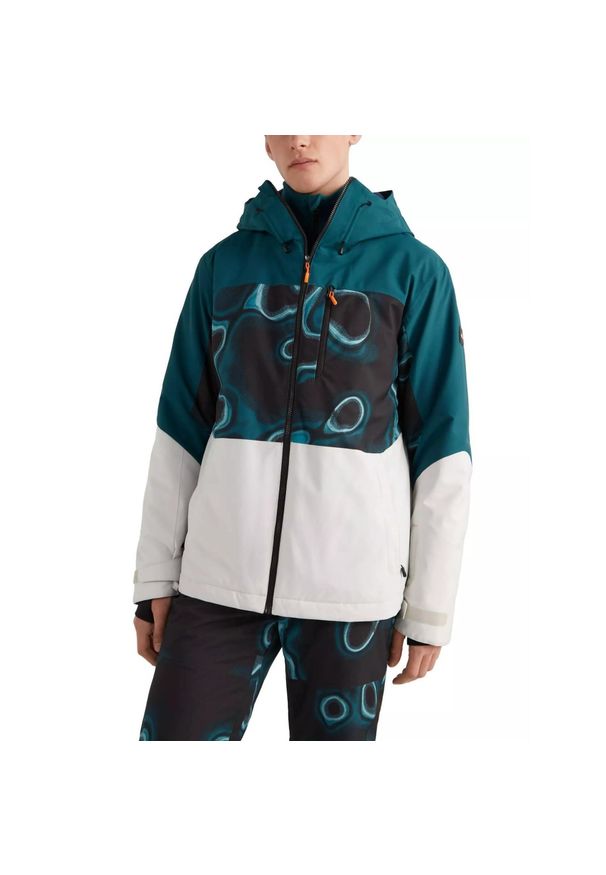 Kurtka narciarska męska O'Neill Carbon. Kolor: czarny, niebieski, wielokolorowy, zielony. Długość: krótkie. Sezon: zima. Sport: narciarstwo