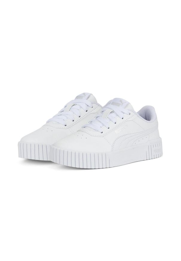 Puma - Dziecięce sneakersy Carina 2.0 PUMA White Silver Gray. Kolor: biały, wielokolorowy, szary. Sezon: lato