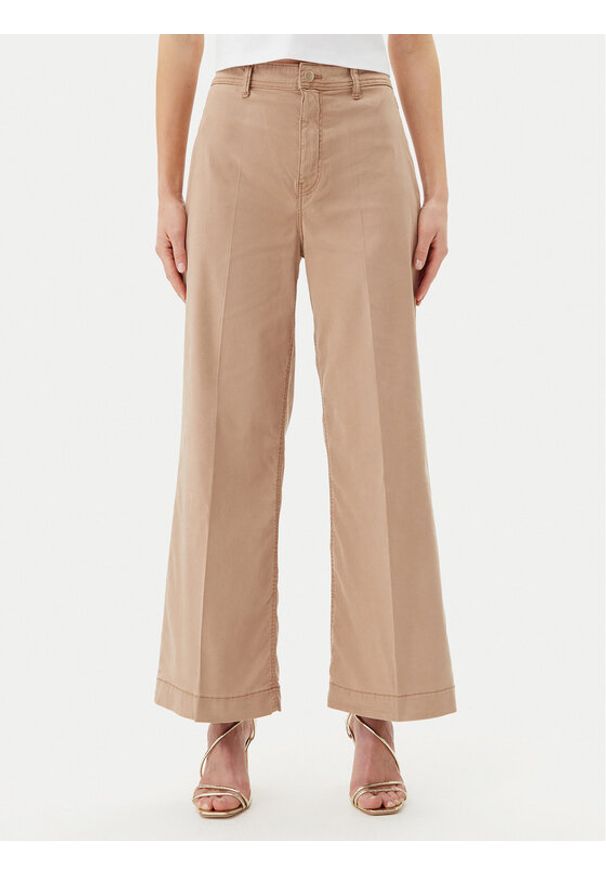 Guess Jeansy W5GA1Y WH7B1 Brązowy Wide Leg. Kolor: brązowy