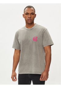 Just Cavalli T-Shirt 76OAHE06 Szary Regular Fit. Kolor: szary. Materiał: bawełna