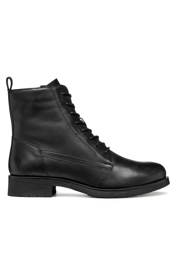 Geox Botki D Rawelle D566RA 000TU C9999 Czarny. Kolor: czarny. Materiał: skóra