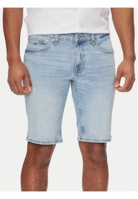 Tommy Jeans Szorty jeansowe Scanton DM0DM18798 Niebieski Slim Fit. Kolor: niebieski. Materiał: bawełna