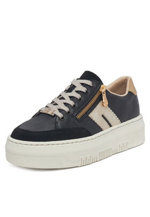 Rieker Sneakersy M1912-00 Czarny. Kolor: czarny. Materiał: skóra