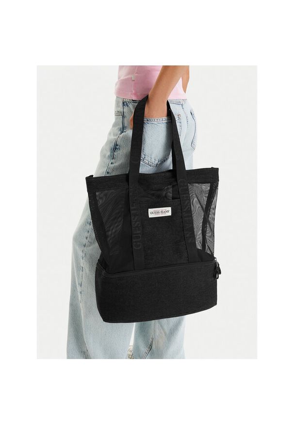 Torebka Guess Jeans. Kolor: czarny