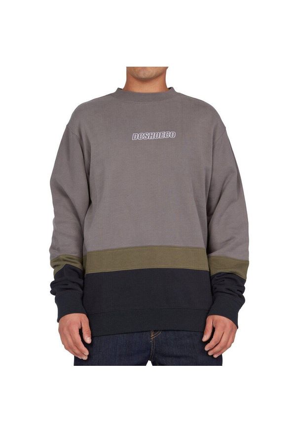 Bluza męskie DC Shoes Downing. Kolor: szary. Materiał: bawełna, materiał. Sport: skateboard