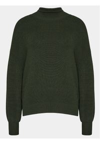 Moss Copenhagen Sweter Mschmagnea 16902 Zielony Casual Fit. Okazja: na co dzień. Kolor: zielony. Materiał: wiskoza. Styl: casual #1
