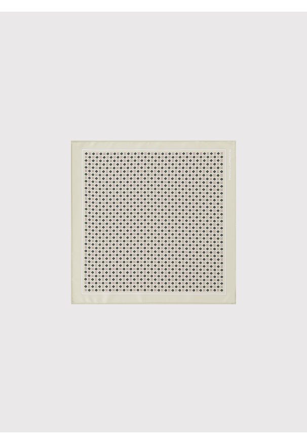 Pako Lorente - PAKO LORENTE - Poszetka męska ecru w kwiatki. Materiał: poliester. Wzór: kwiaty