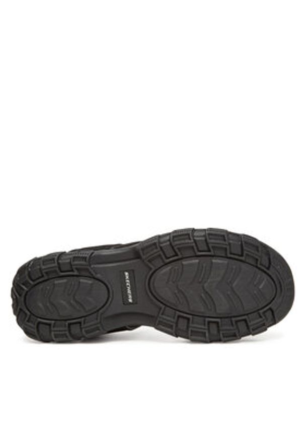 skechers - Skechers Sandały Garver-Louden 64487/BLK Czarny. Kolor: czarny. Materiał: skóra