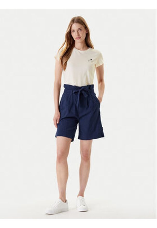 Mustang T-Shirt Loa 1016509 Écru Slim Fit. Materiał: bawełna