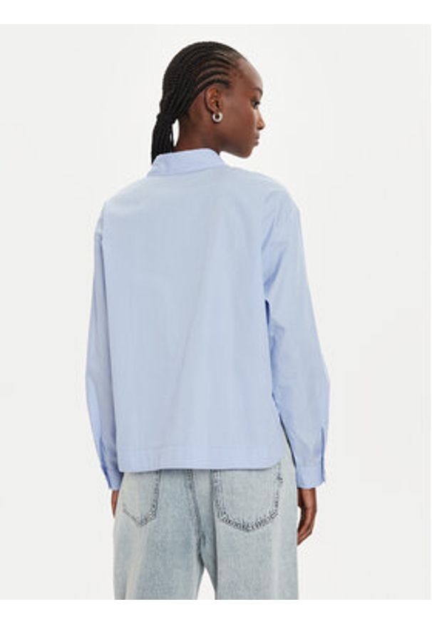 Sisley Koszula 58VDLQ07R Niebieski Oversize. Kolor: niebieski. Materiał: bawełna