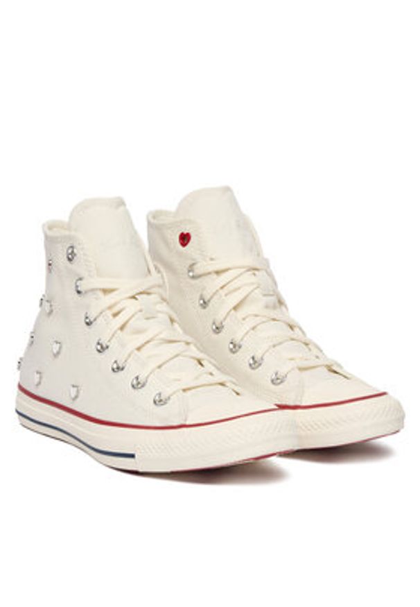 Converse Trampki Chuck Taylor All Star Hearts A19055C Biały. Kolor: biały. Materiał: materiał