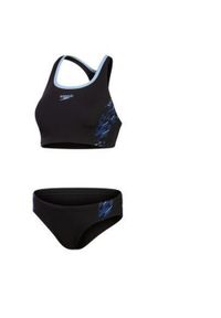 Strój kąpielowy dwuczęściowy damski Speedo Placement 2 Piece. Kolor: wielokolorowy, niebieski, czarny #1