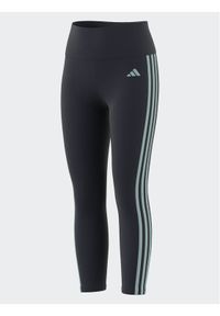 Adidas - adidas Legginsy Train Essentials AEROREADY 3-Stripes High-Waisted Training Leggings IJ9576 Niebieski. Kolor: niebieski. Materiał: syntetyk #1