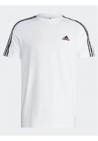 Adidas - adidas T-Shirt Essentials Single Jersey 3-Stripes T-Shirt IC9343 Biały Regular Fit. Kolor: biały. Materiał: bawełna #6