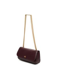 Calvin Klein Torebka Ck Convertible Chain Small Bag LV04F3172G Bordowy. Kolor: czerwony. Materiał: skórzane #3