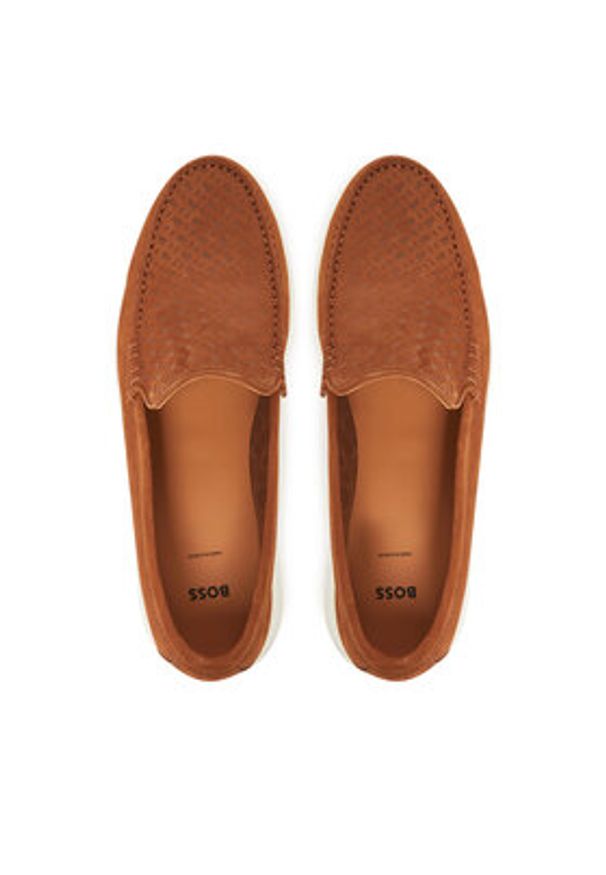 BOSS Mokasyny 50541738 Brązowy. Kolor: brązowy. Materiał: skóra