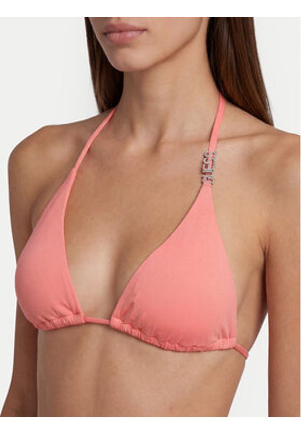 Guess Góra od bikini E6GJ30 MC040 Różowy. Kolor: różowy. Materiał: syntetyk
