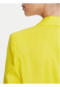 ViCOLO Marynarka TB0790 Żółty Regular Fit. Kolor: żółty. Materiał: len