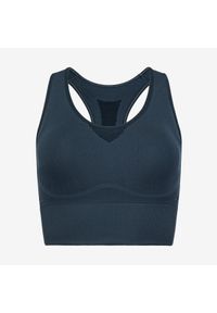 Head - Stanik sportowy damski FLEX Seamless Bra. Kolor: niebieski. Materiał: materiał, poliamid, dzianina