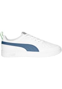 Buty Puma Rickie Jr 384311 14 białe. Okazja: na co dzień. Zapięcie: sznurówki. Kolor: biały. Materiał: skóra ekologiczna, guma