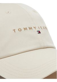 Tommy Jeans Czapka z daszkiem Linear Logo Cap AM0AM12958 Beżowy. Kolor: beżowy. Materiał: bawełna, materiał
