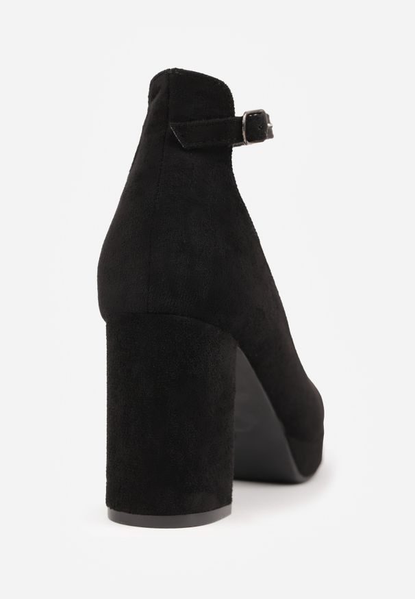 Renee - Czarne Czółenka na Słupku z Kwadratowym Noskiem Malenva. Okazja: na co dzień, do pracy. Zapięcie: pasek. Kolor: czarny. Sezon: lato. Obcas: na słupku. Styl: casual, elegancki