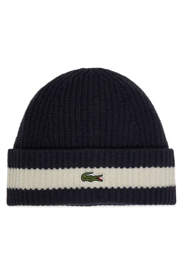 Lacoste Czapka RB9883 Granatowy. Kolor: niebieski. Materiał: wełna