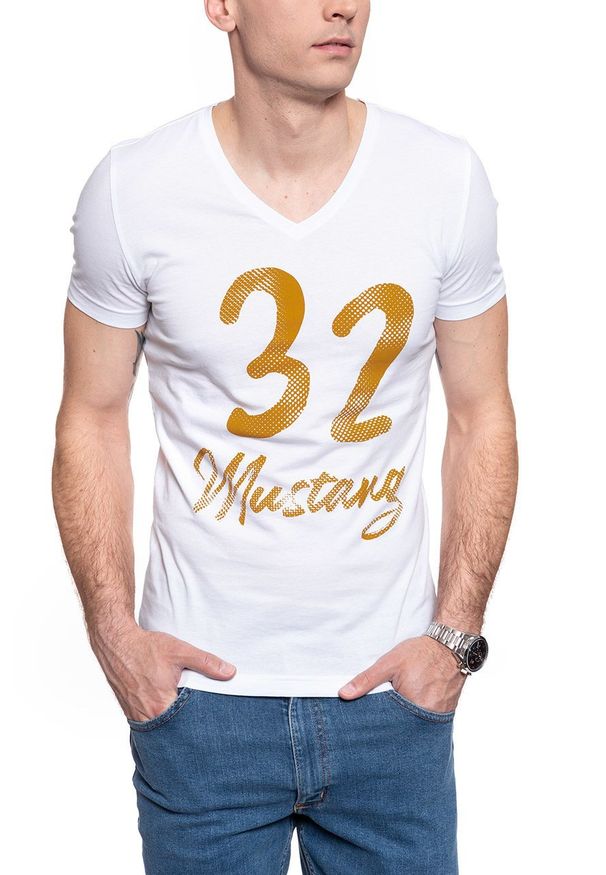Mustang - MĘSKI T-SHIRT MUSTANG AARON V BASIC 1009904 2045