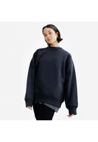 Decathlon - Bluza z okrągłym dekoltem unisex Elementals. Kolor: czarny. Materiał: poliester, elastan, tkanina, prążkowany, bawełna, materiał #2