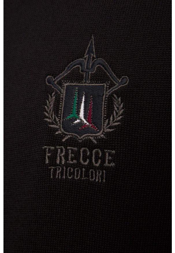 Aeronautica Militare - AERONAUTICA MILITARE Czarny męski sweter Crew Neck, Rozmiar XXL. Kolor: czarny