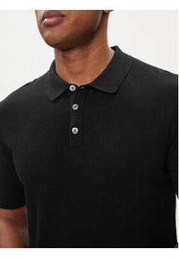 Jack & Jones - Jack&Jones Polo Emil 12248819 Czarny Regular Fit. Typ kołnierza: polo. Kolor: czarny. Materiał: bawełna #7