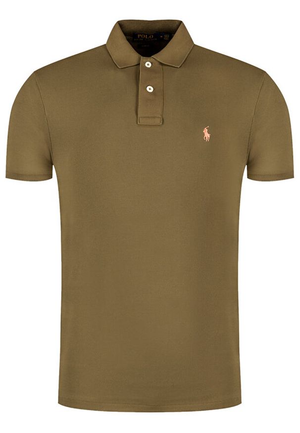 Polo Ralph Lauren Polo Core Replen 710795080 Zielony Slim Fit. Typ kołnierza: polo. Kolor: zielony. Materiał: bawełna
