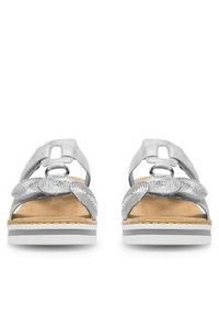 Rieker Klapki V02K3-40 Srebrny. Kolor: srebrny. Materiał: syntetyk #3