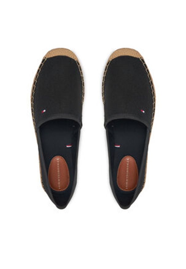 TOMMY HILFIGER - Tommy Hilfiger Espadryle Flag Canvas Espadrille FW0FW08541 Czarny. Kolor: czarny. Materiał: materiał