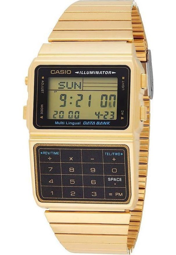 Zegarek Casio Zegarek Męski Casio DATABANK CALCULATOR GOLD